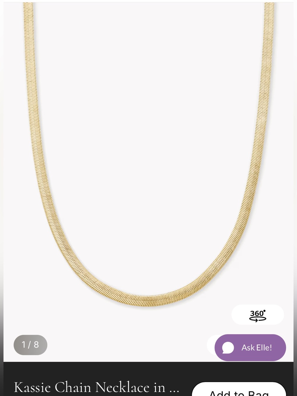 Kendra Scott Kassie Gold Herringbone Necklace